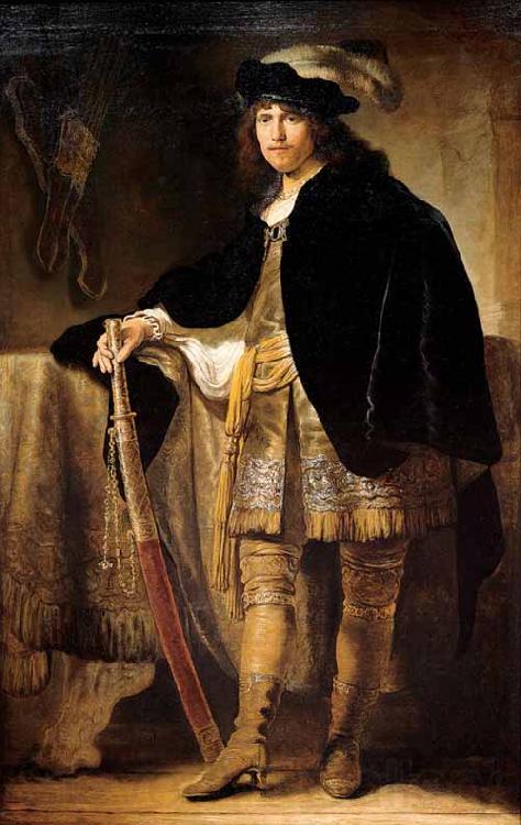 Ferdinand bol Portrait of a Young Man with a Sword Norge oil painting art